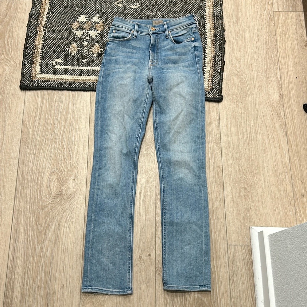 Mother the mid rise dazzler flood jeans